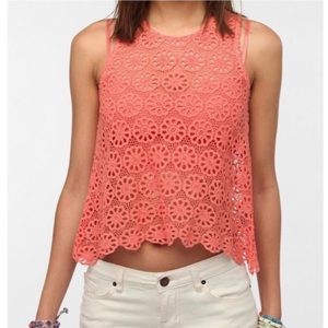 Pins & Needles Daisy Lace Crocheted Tank